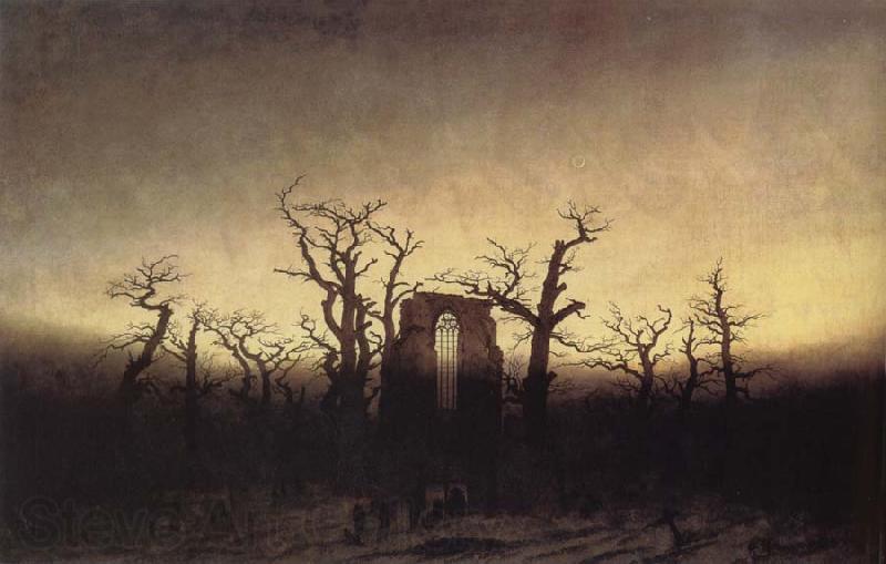 Caspar David Friedrich Abbey in the Oakwood